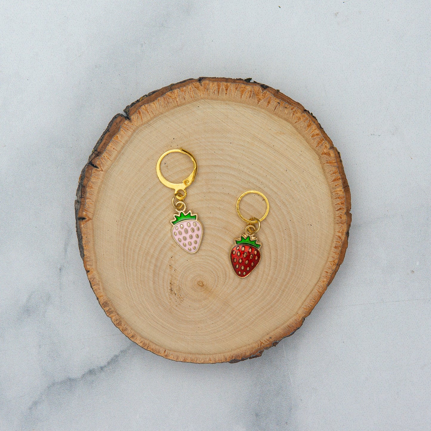 Strawberries Stitch Marker Set