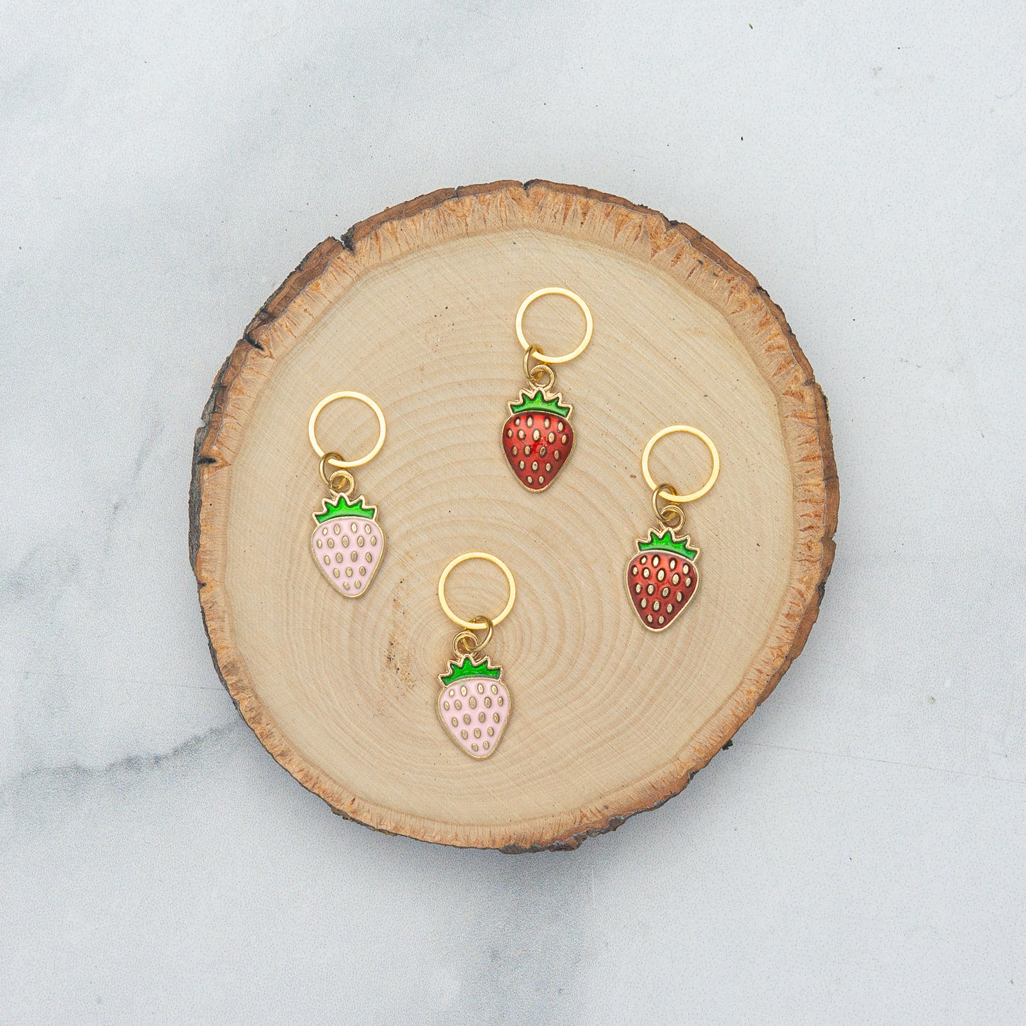 Strawberries Stitch Marker Set