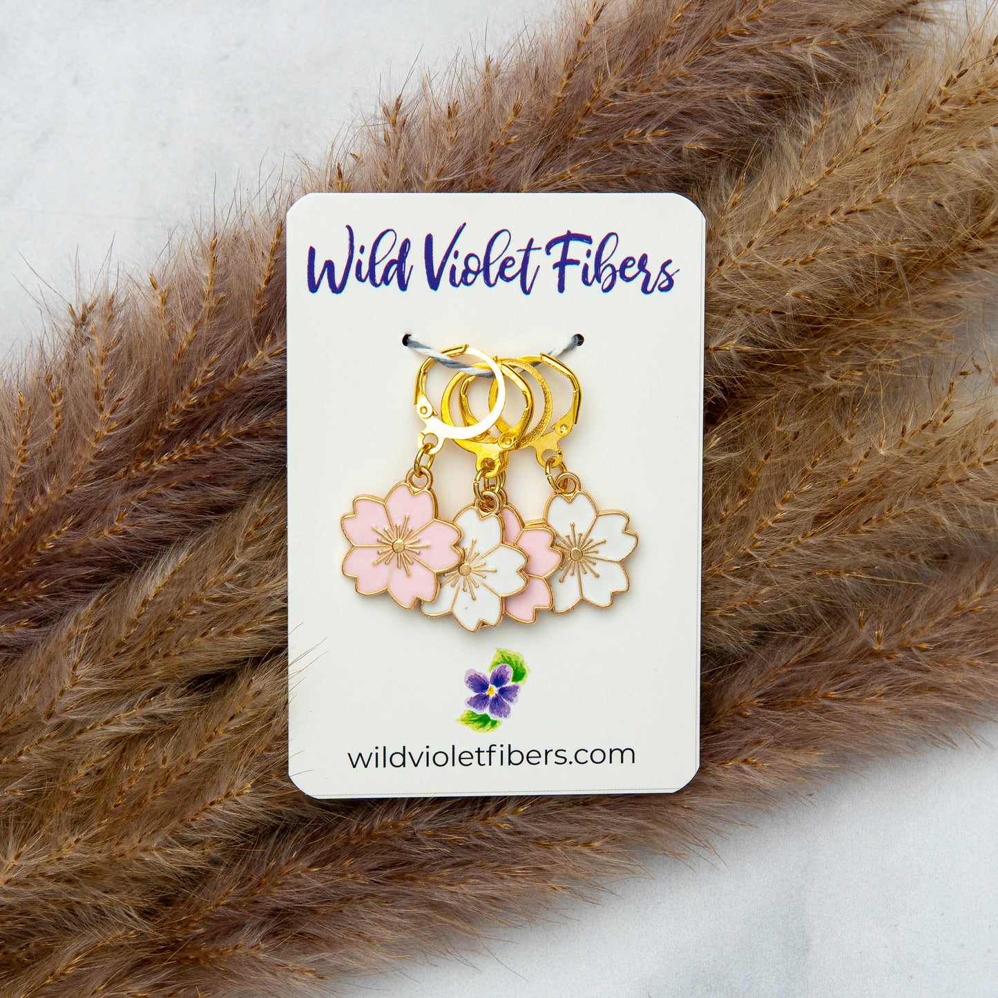 Cherry Blossom Stitch Marker Set