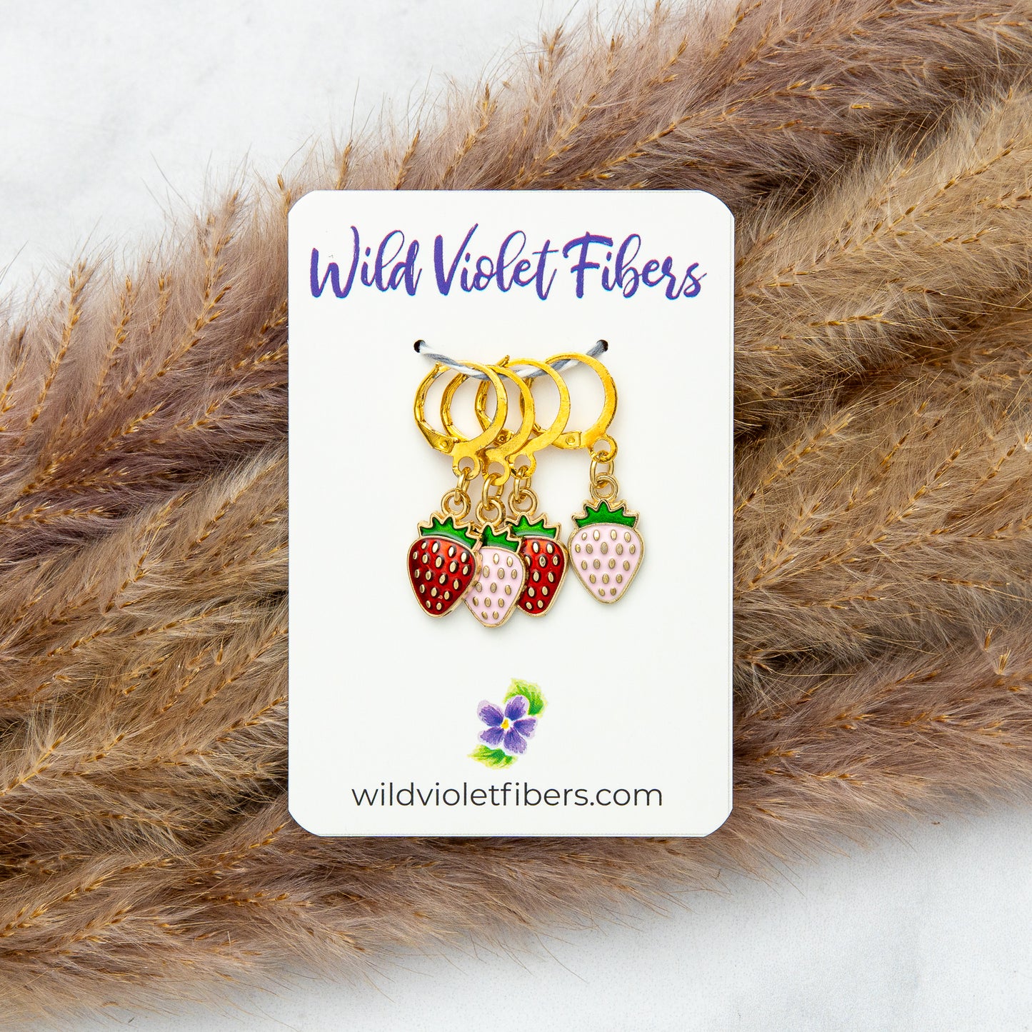 Strawberries Stitch Marker Set