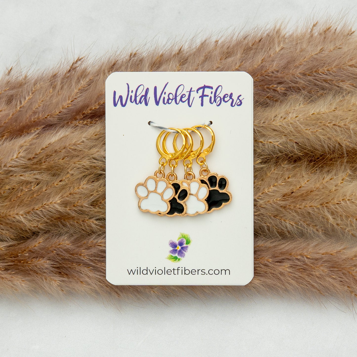 Paw Prints Stitch Marker Set