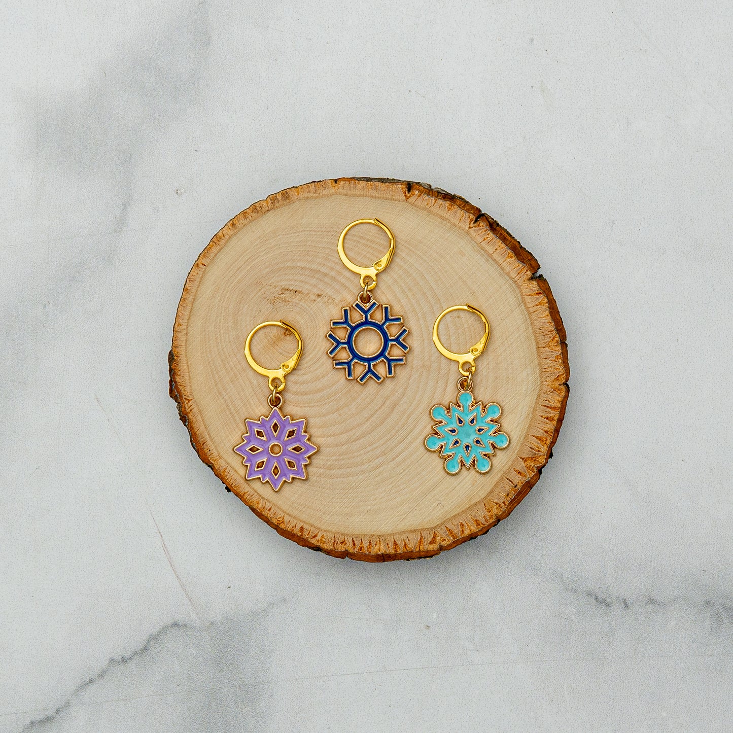 Snow Day Stitch Marker Set