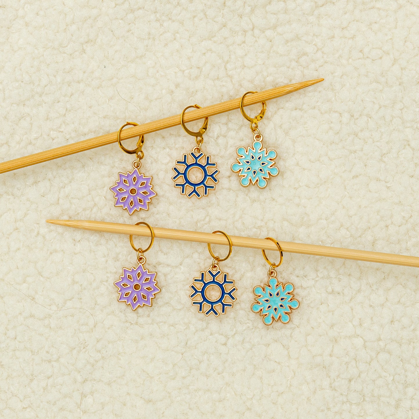 Snow Day Stitch Marker Set