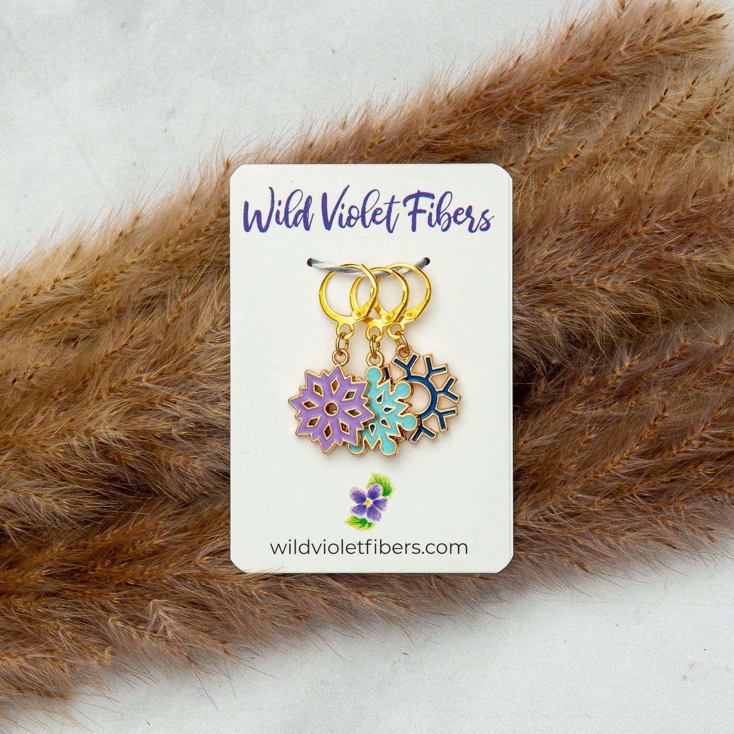 Snow Day Stitch Marker Set