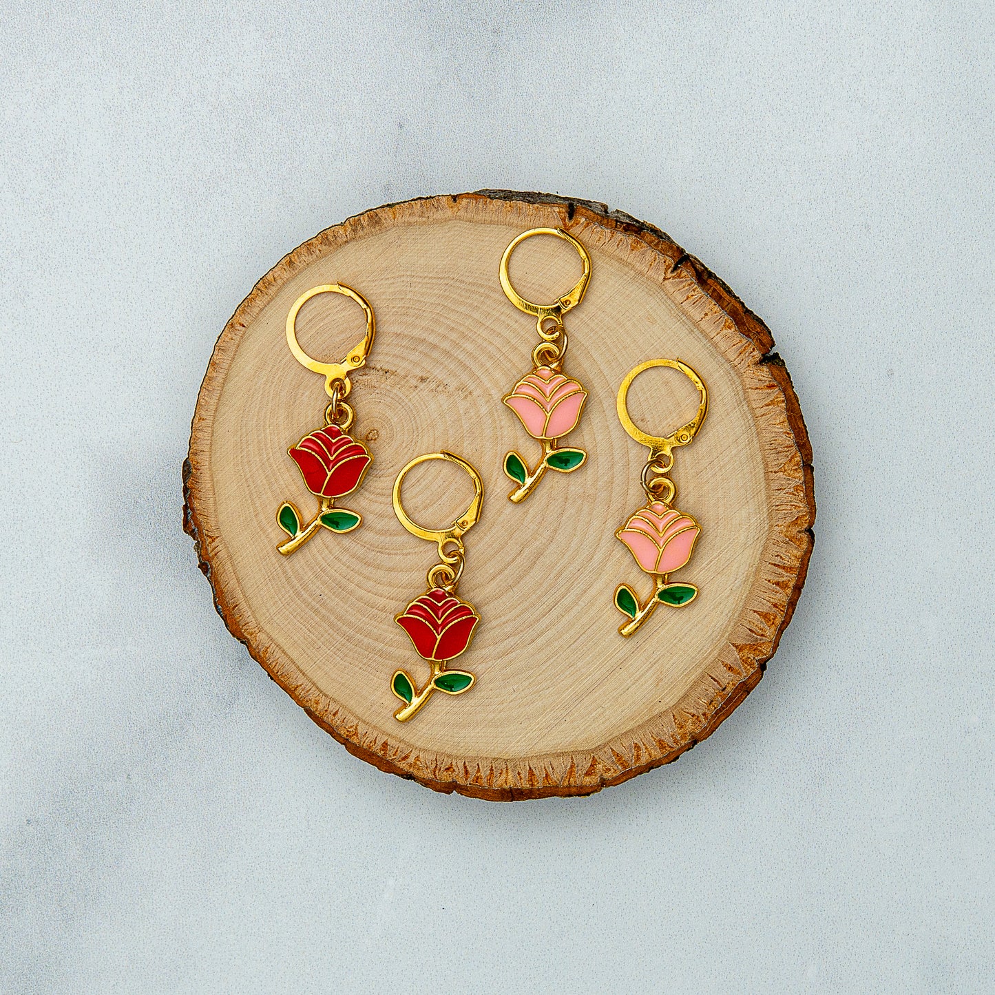 Rose Stitch Marker Set