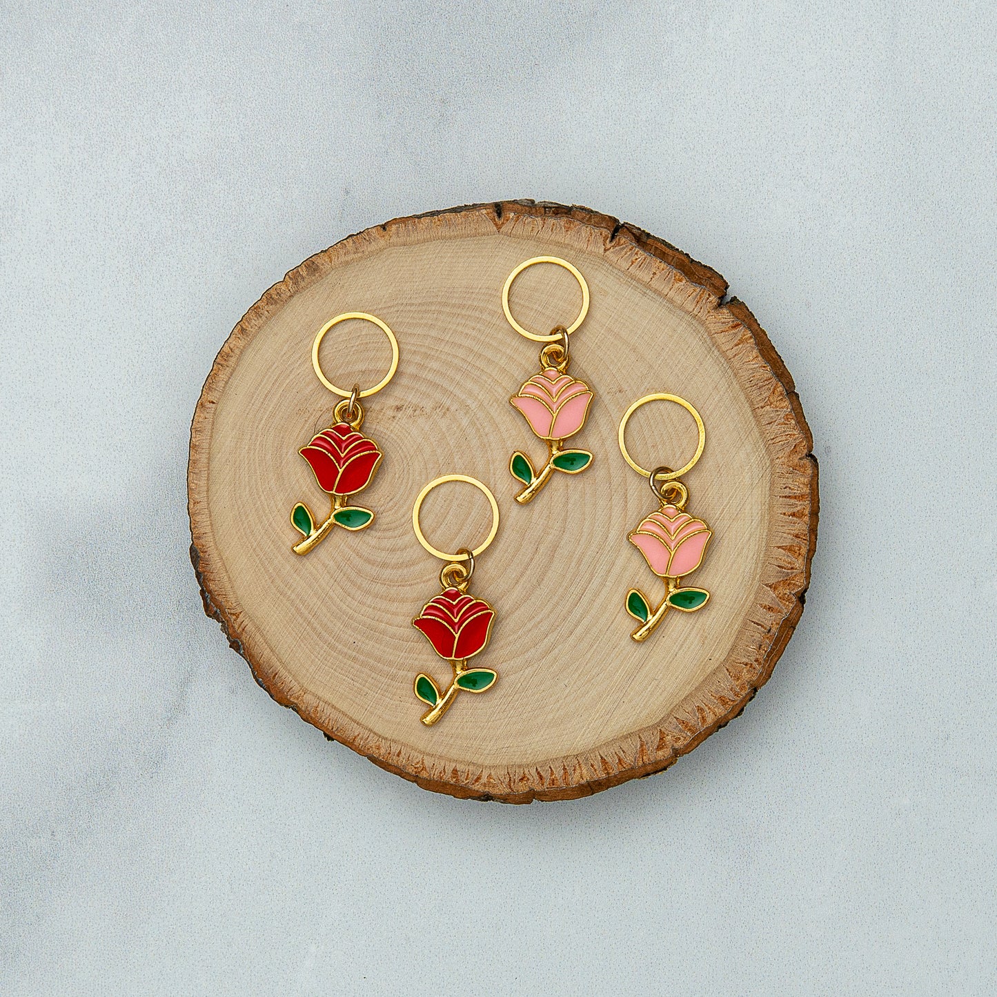 Rose Stitch Marker Set