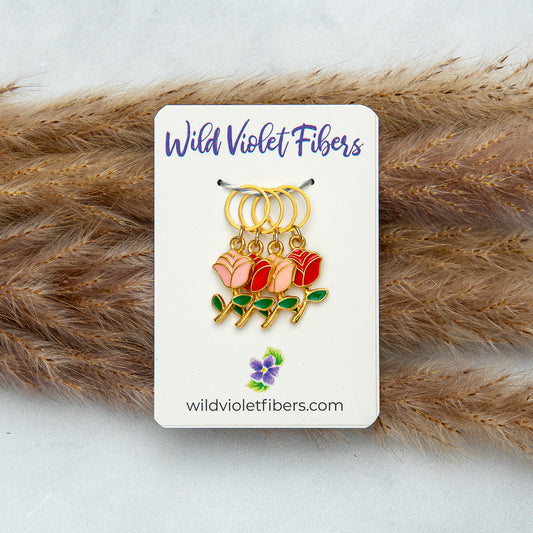 Rose Stitch Marker Set