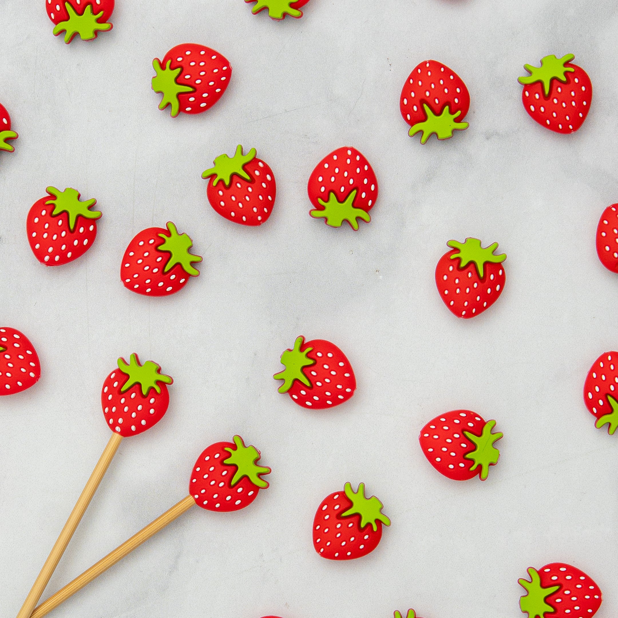 Strawberry Needle Stoppers – Wild Violet Fibers