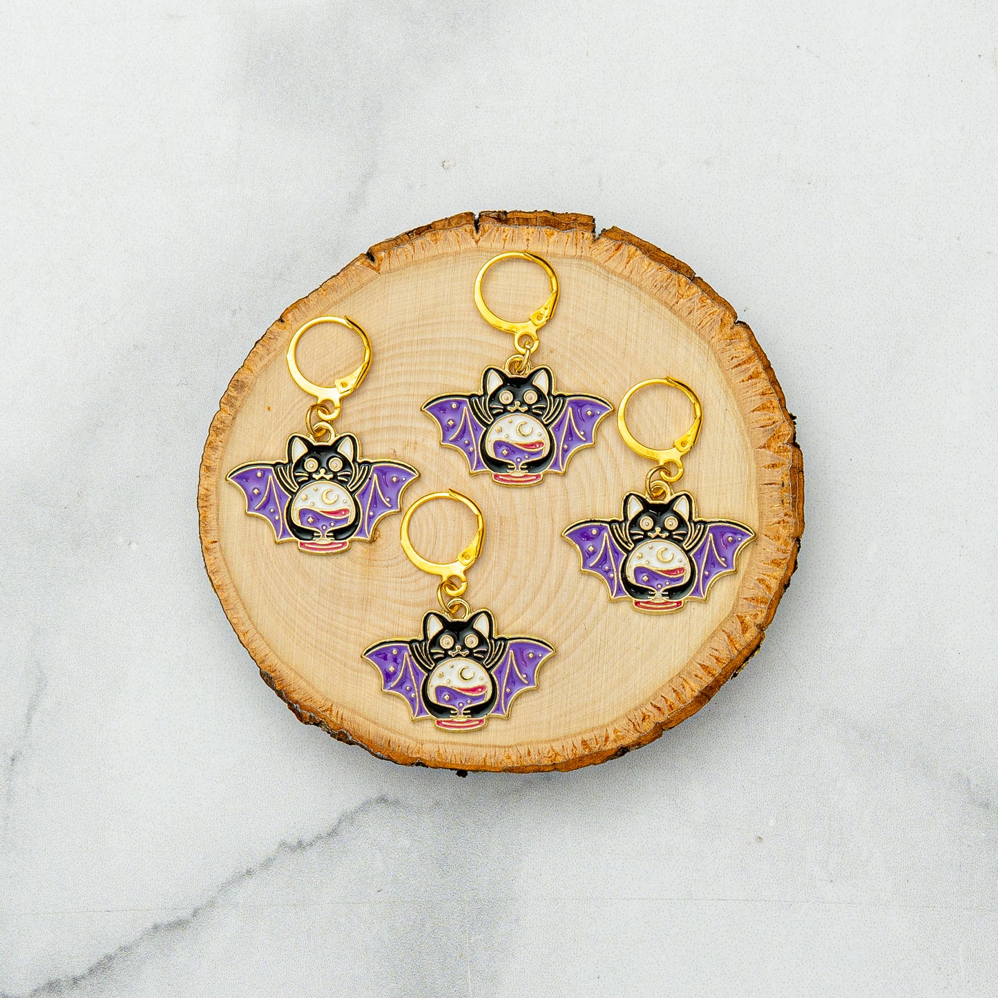 Bat Cat Stitch Marker Set