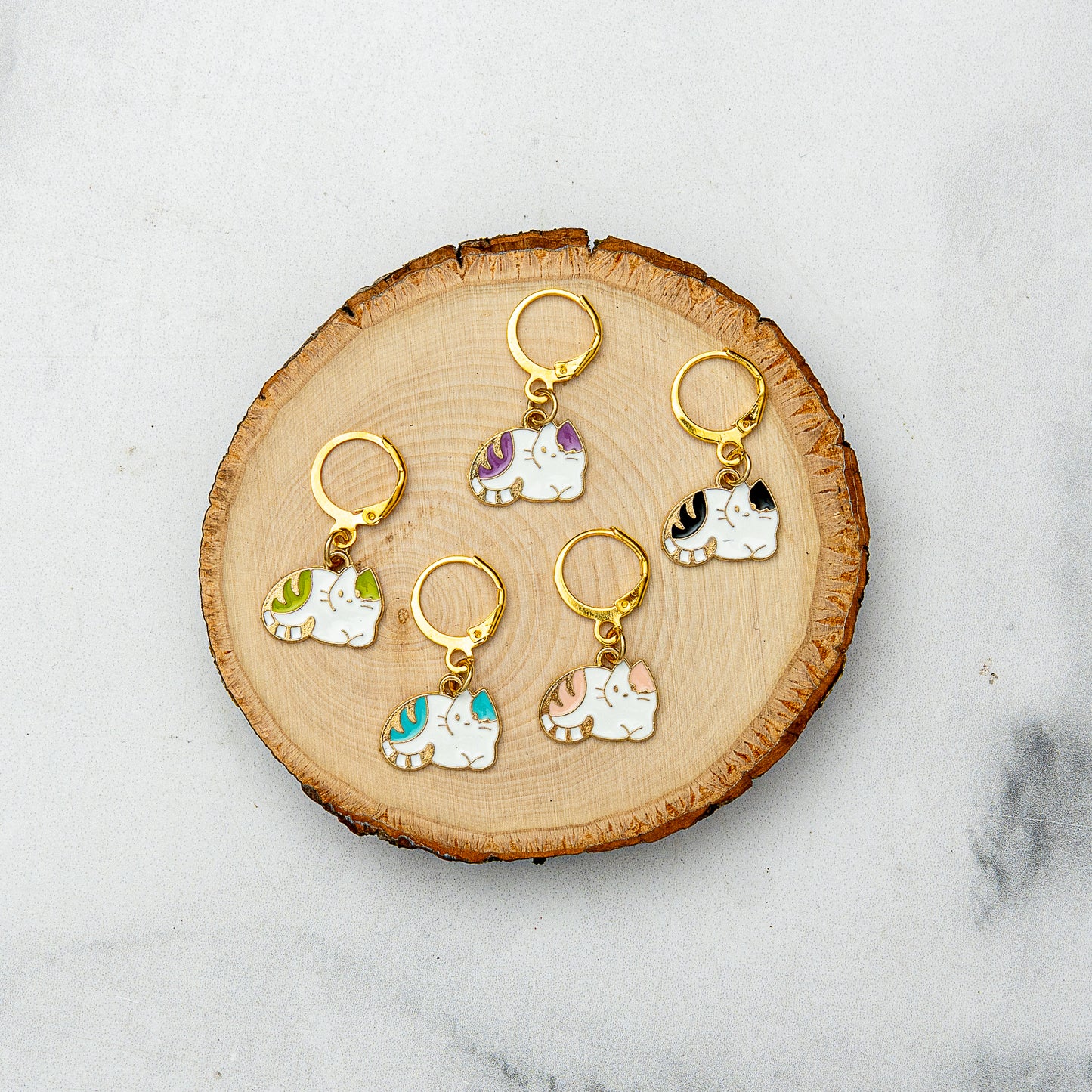 Loaf Cat Stitch Marker Set