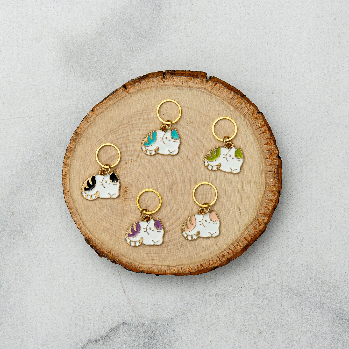 Loaf Cat Stitch Marker Set