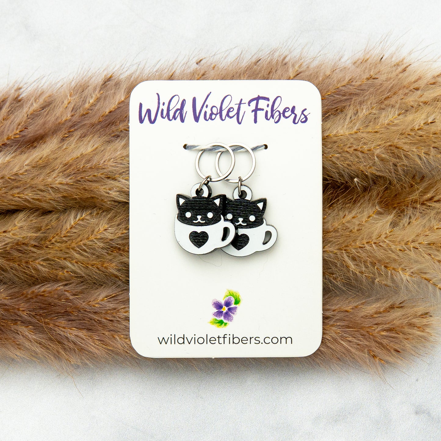 Café Cat Stitch Marker Set