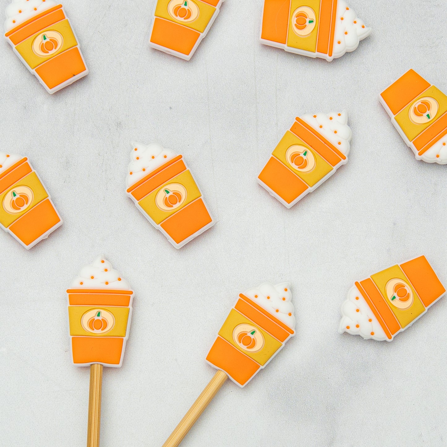 Pumpkin Spice Latte Needle Stopper Set